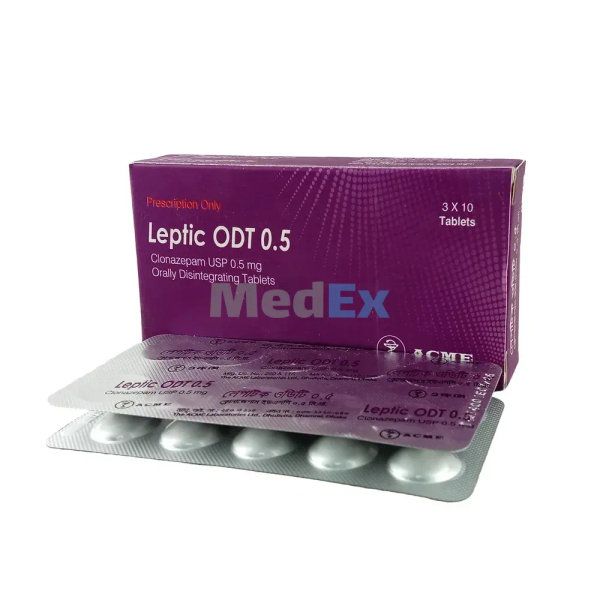 Leptic ODT 0.5 mg Packaging