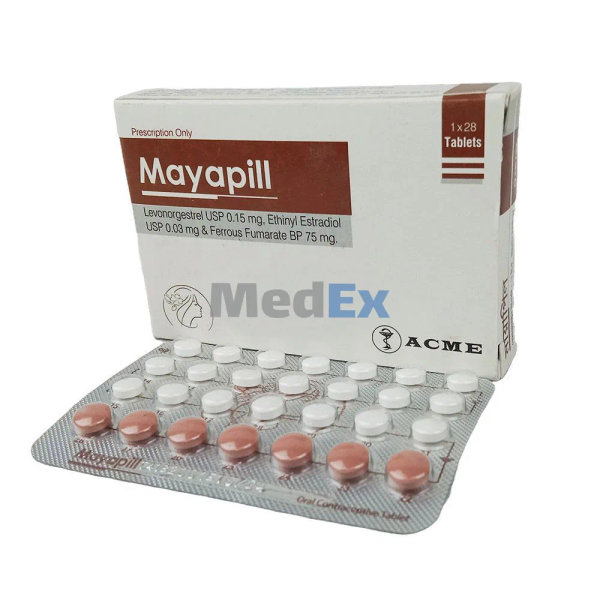 Mayapill 0.03 mg+0.15 mg+75 mg Packaging