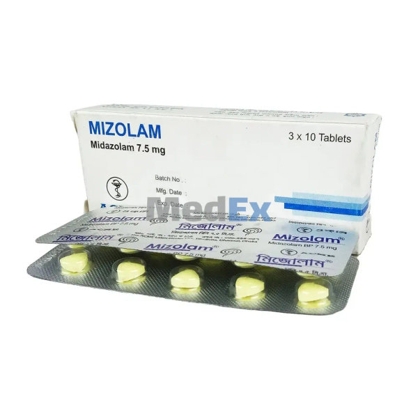 Mizolam 7.5 mg Packaging