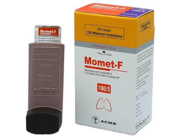 Momet-F (100 mcg+5 mcg)/puff Packaging