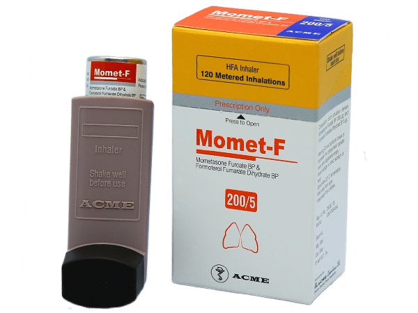 Momet-F (200 mcg+5 mcg)/puff Packaging