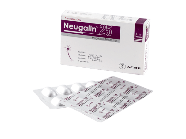 Neugalin 25 mg Packaging