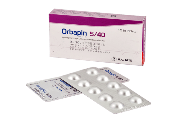 Orbapin 5 mg+40 mg Packaging