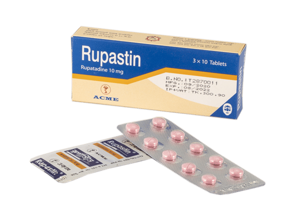 Rupastin 10 mg Packaging
