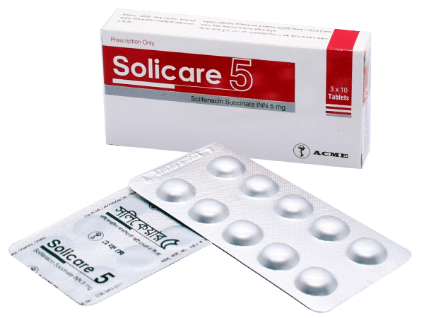 Solicare 5 mg Packaging