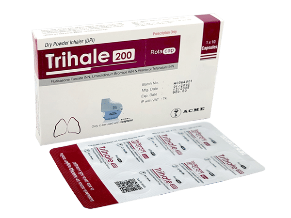 Trihale 25 mcg+200 mcg+62.5 mcg Packaging