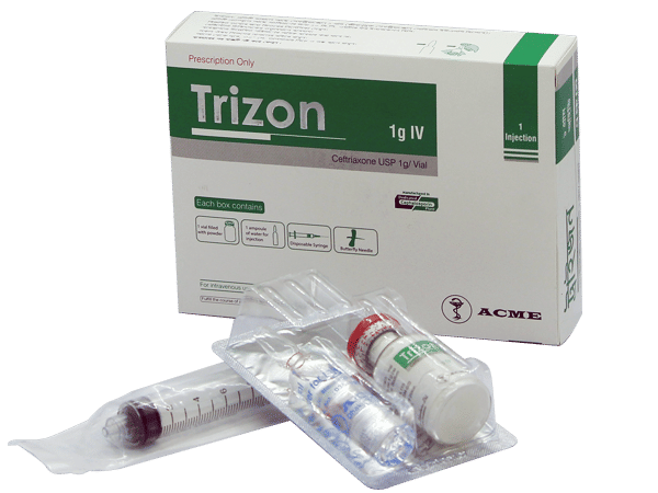 Trizon 1 gm/vial Packaging