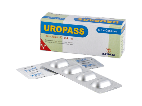 Uropass 0.4 mg Packaging