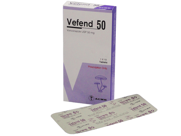 Vefend 50 mg Packaging
