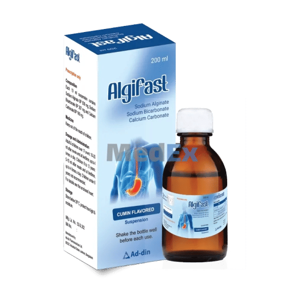 Algifast (500 mg+267 mg+160 mg)/10 ml Packaging