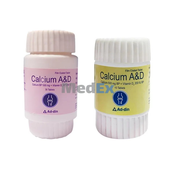 Calcium A & D 500 mg+200 IU Packaging