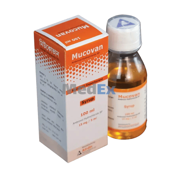 Mucovan 15 mg/5 ml Packaging