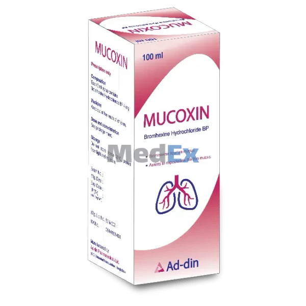 Mucoxin 4 mg/5 ml Packaging