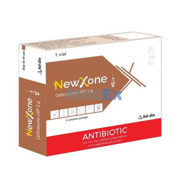Newxone 2 gm/vial Packaging