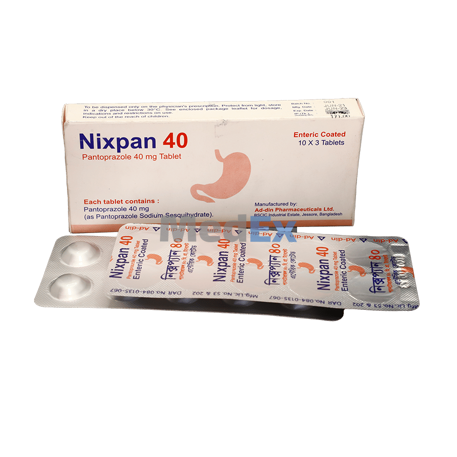 Nixpan 40 mg Packaging