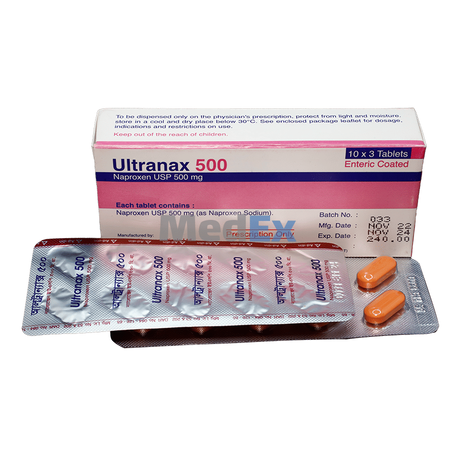 Ultranax 500 mg Packaging