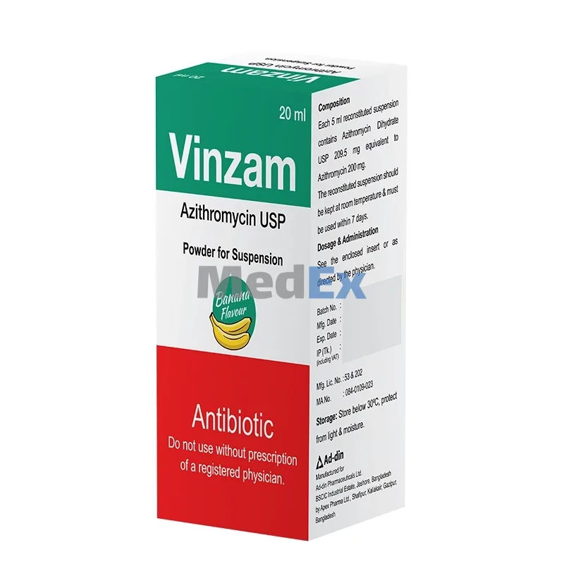 Vinzam 200 mg/5 ml Packaging