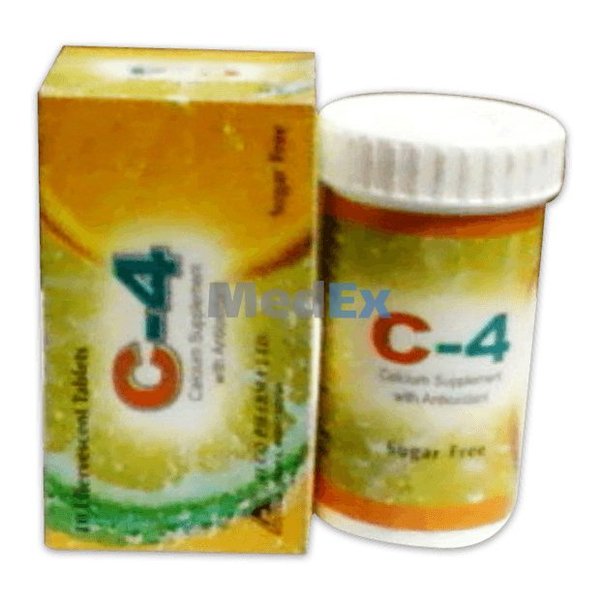 C-4 1000 mg+327 mg (Conventional calcium)+500 mg Packaging