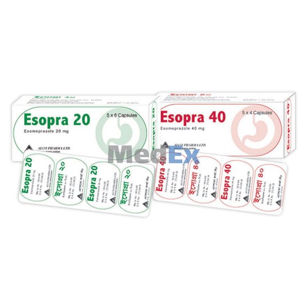 Esopra 40 mg Packaging