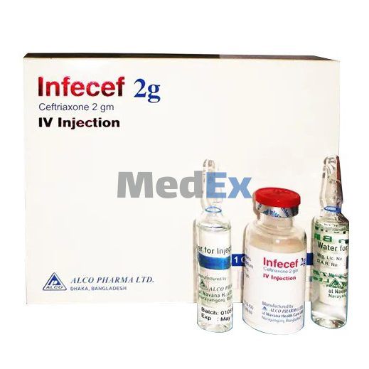 Infecef 2 gm/vial Packaging