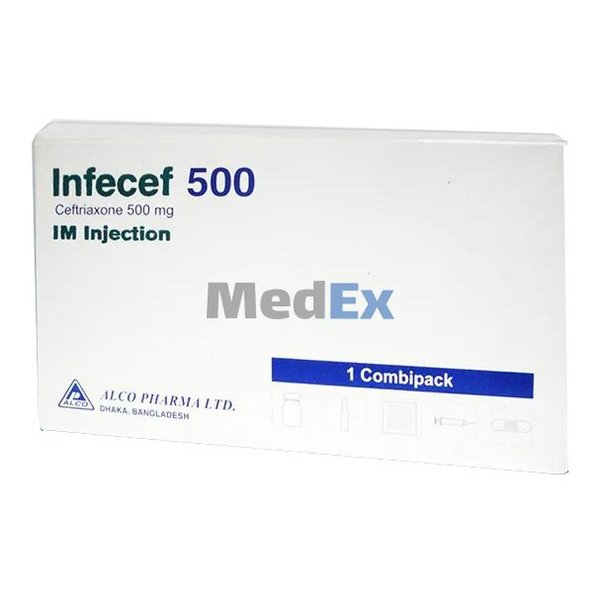 Infecef 500 mg/vial Packaging