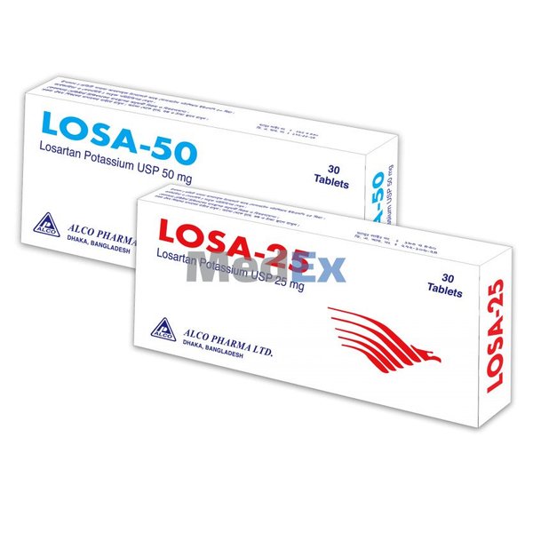 Losa 25 mg Packaging