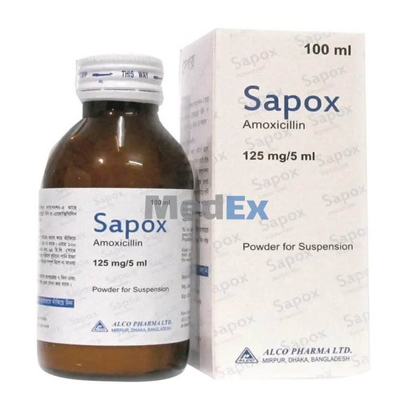 Sapox 125 mg/5 ml Packaging