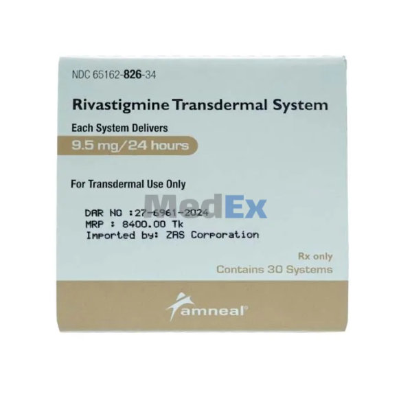 Rivastigmine Amneal 9.5 mg/24 hr Packaging