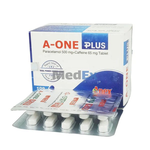 A-One Plus 500 mg+65 mg Packaging