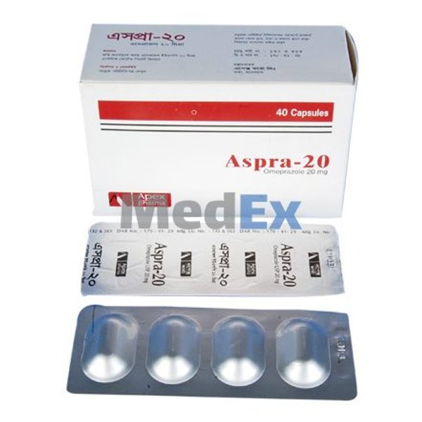 Aspra 20 mg Packaging