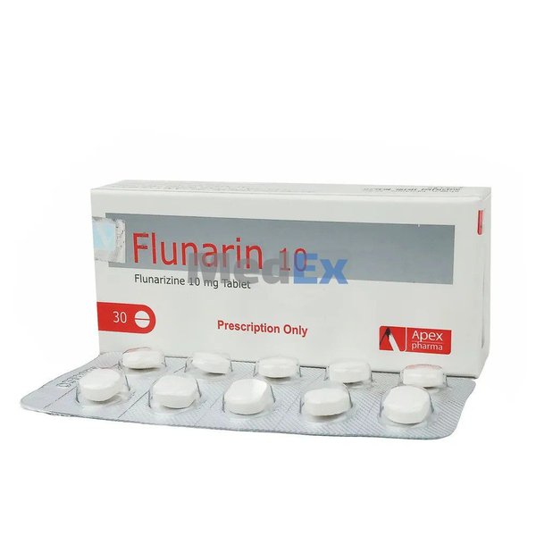Flunarin 10 mg Packaging