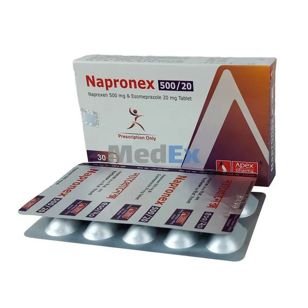 Napronex 500 mg+20 mg Packaging