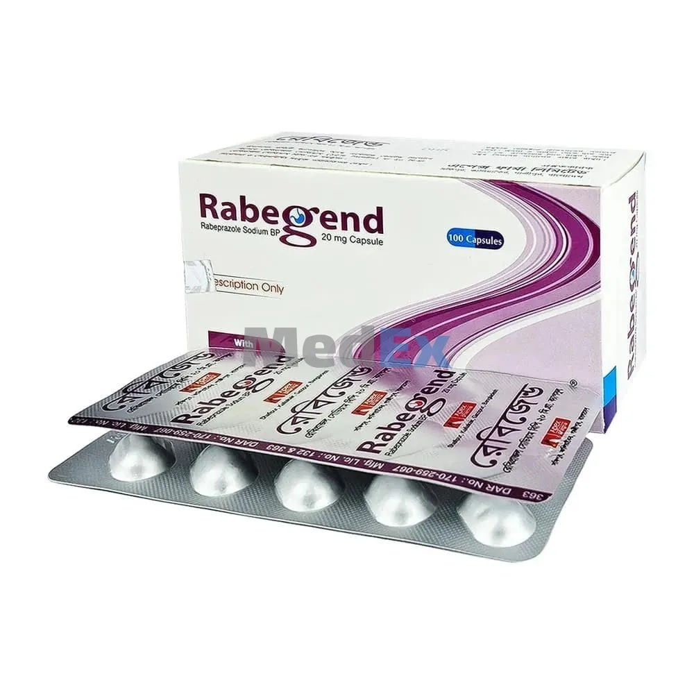 Rabegend 20 mg Packaging