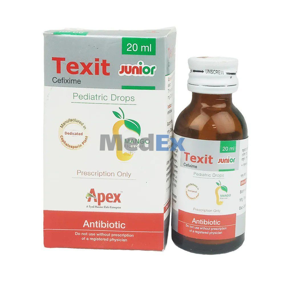 Texit Junior 25 mg/ml Packaging