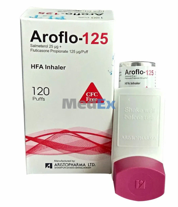 Aroflo (25 mcg+125 mcg)/puff Packaging