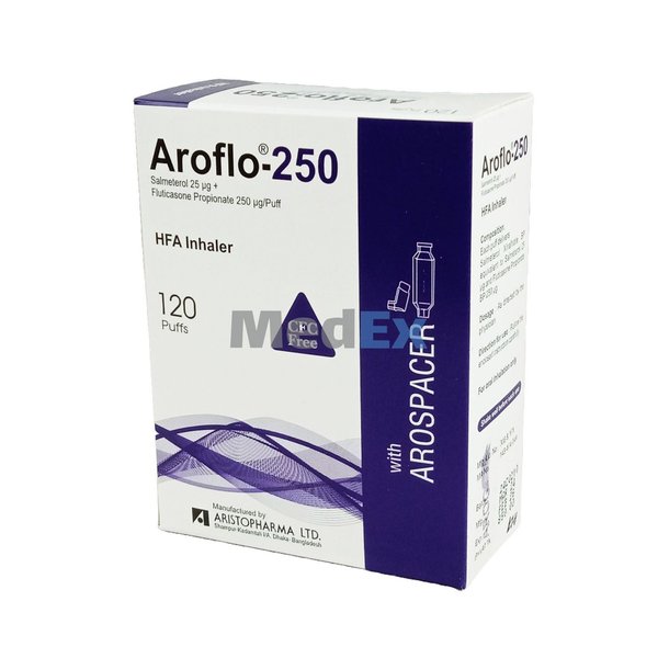 Aroflo (25 mcg+250 mcg)/puff Packaging
