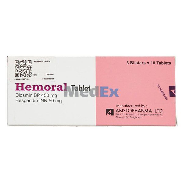 Hemoral 450 mg+50 mg Packaging