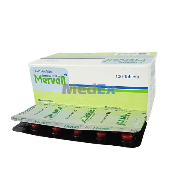 Mervan 100 mg Packaging