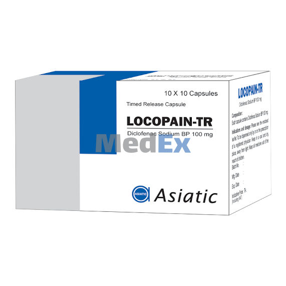 Locopain-TR 100 mg Packaging