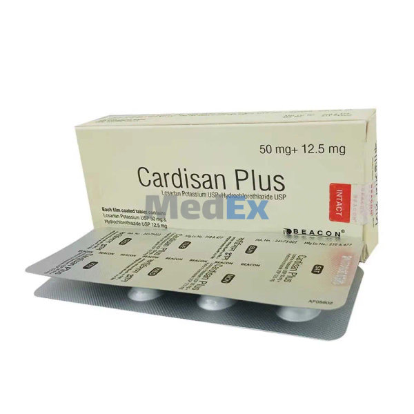 Cardisan Plus 50 mg+12.5 mg Packaging