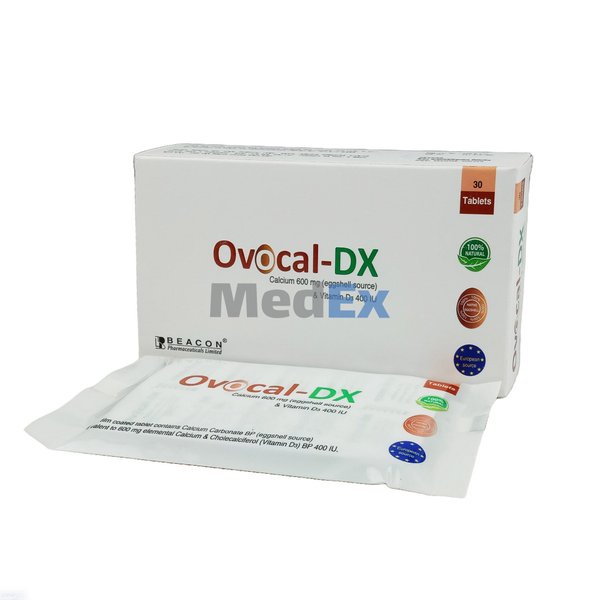 Ovocal-DX 600 mg+400 IU Packaging