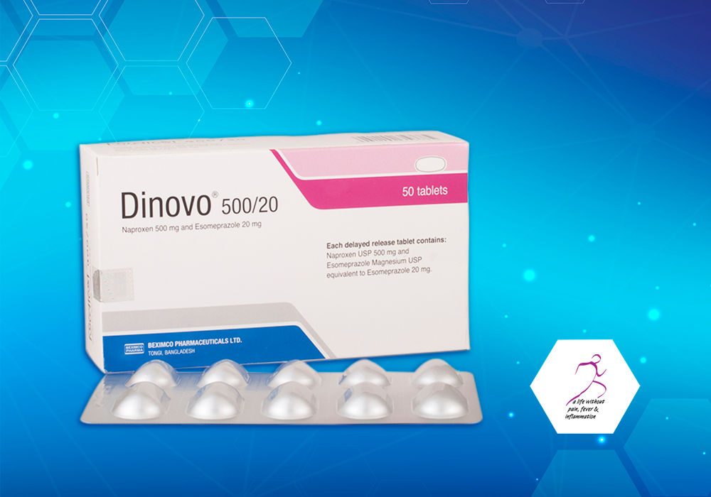 Dinovo 375 mg+20 mg Packaging