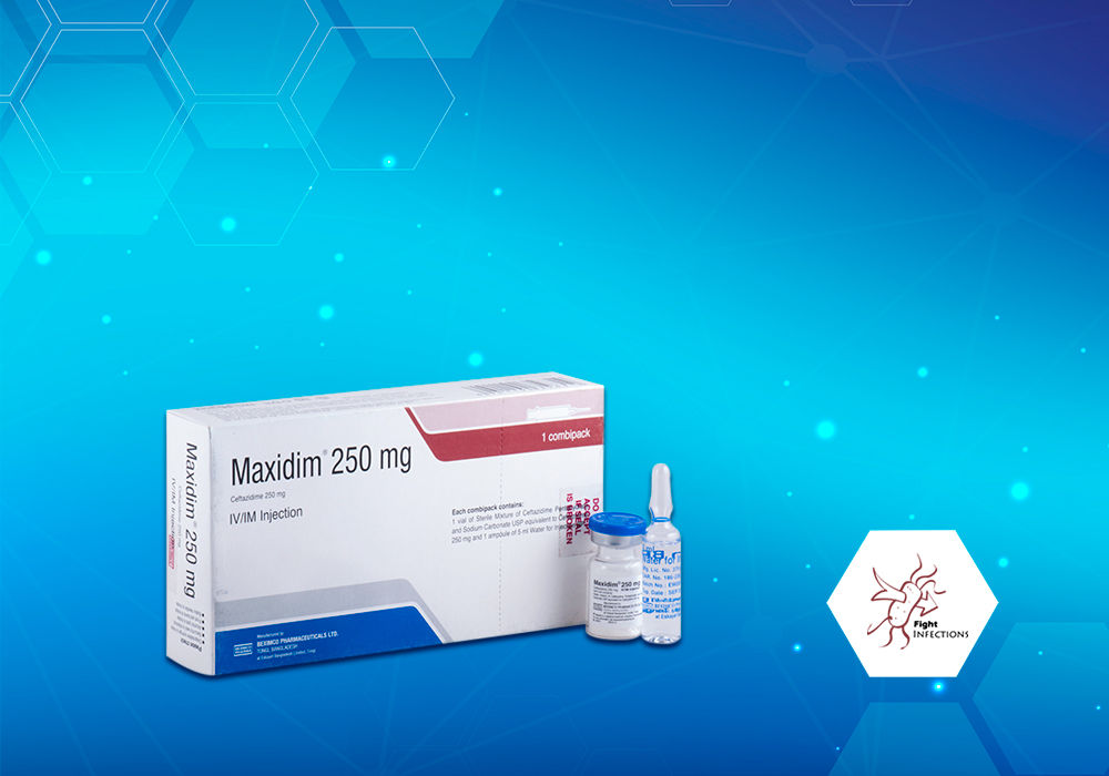 Maxidim 250 mg/vial Packaging