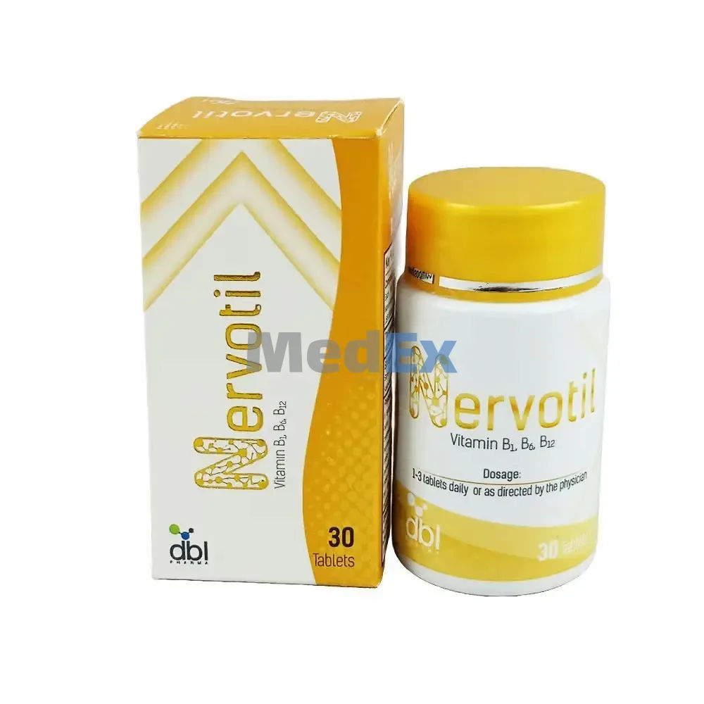 Nervotil 100 mg+200 mg+200 mcg Packaging