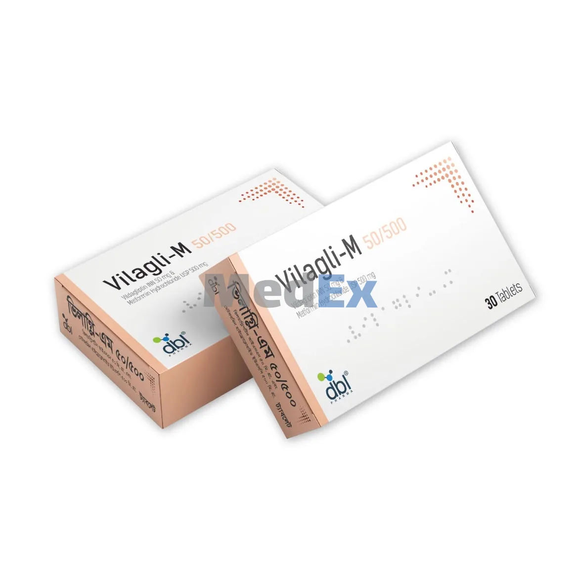 Vilagli-M 50 mg+500 mg Packaging