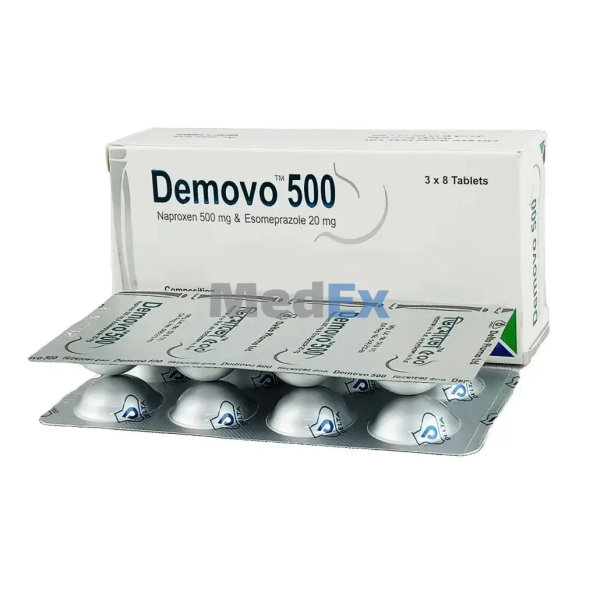 Demovo 500 mg+20 mg Packaging