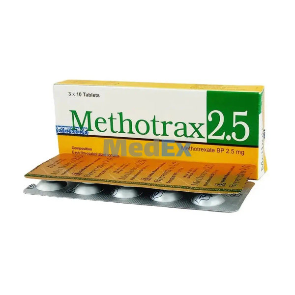 Methotrax 2.5 mg Packaging
