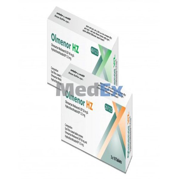 Olmenor HZ 40 mg+12.5 mg Packaging