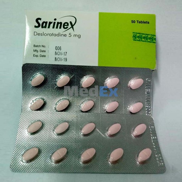 Sarinex 5 mg Packaging