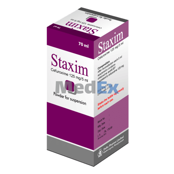 Staxim 125 mg/5 ml Packaging